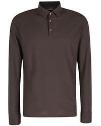 Zanone - Long Sleeve Polo Shirt - Lyst