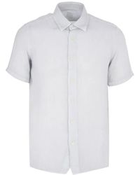 120% Lino - Chemise À Boutonnière Sur Le Devant - Lyst