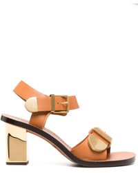 Chloé - Rebecca 50mm Leather Sandals - Lyst