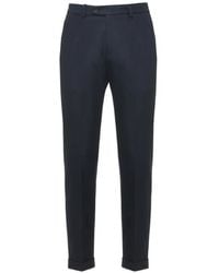 Devore - Pressed-Crease Turn-Up Trousers - Lyst
