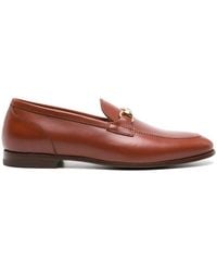 SCAROSSO - Horsebit-Detail Leather Loafers - Lyst
