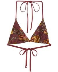 Kith - Talia Ii Tie Floral Geo Bikini Top - Lyst