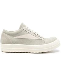 Rick Owens - Vintage Lace-Up Panelled Cotton Sneakers - Lyst