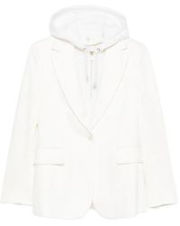 Eleventy - Blazer Boutonné À Capuche - Lyst