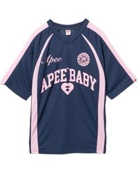 AAPE BY A BATHING AP - Logo-Print Panelled T-Shirt - Lyst