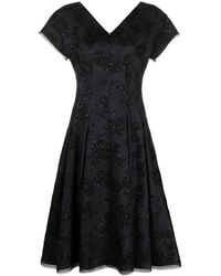 Talbot Runhof - Patterned-Jacquard Sequin Midi Dress - Lyst