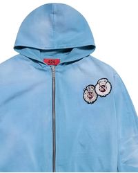 424 Academy Zip-Up Hoodie in Red for Men | Lyst