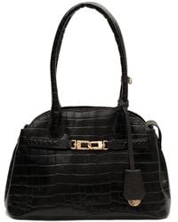Isla - Gaia Croc-embossed Braided Shoulder Bag - Lyst