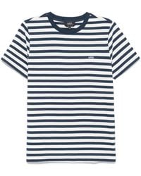 A.P.C. - T-Shirt A Righe - Lyst