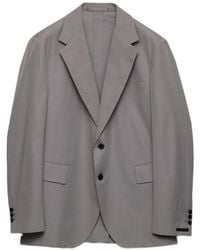 Prada - Single-Breasted Cotton Jacket - Lyst