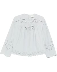 forte_forte - Embroidered Scalloped Blouse - Lyst