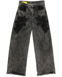 Marques'Almeida - Bead-Embellished Frayed Jeans - Lyst
