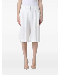 MEIMEIJ - Pinstriped Pleated Shorts - Lyst