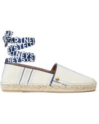 Stella McCartney - Gaia Striped Tie-Fastening Espadrilles - Lyst