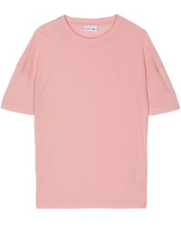 Lacoste - Embroidered-logo Lyocell T-shirt - Lyst