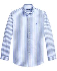 Polo Ralph Lauren - Vertical-Stripe Logo-Embroidered Shirt - Lyst