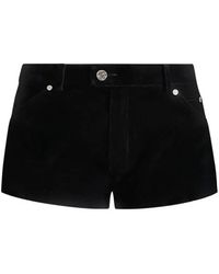 Manière De Voir - Samia Velvet Patent Mini Shorts - Lyst