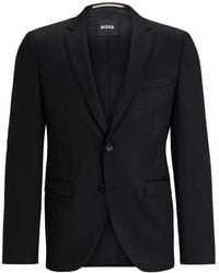 BOSS - Virgin-Wool Single-Breasted Blazer - Lyst