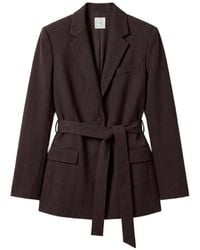Calvin Klein - Blazer Boutonné À Taille Ceinturée - Lyst