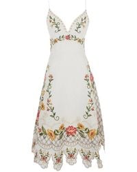 FARM Rio - Robe À Broderie Florale Et Finitions Festonnées - Lyst
