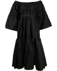 Patou - Off-Shoulder Ruched Midi Dress - Lyst