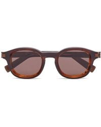 ZEGNA - Marbled-Pattern Round-Frame Sunglasses - Lyst