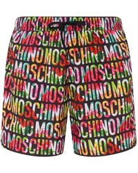 Moschino - Printed Nylon Swim Trunks - Lyst