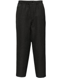 Undercover - Windowpane Pattern Cropped Trousers - Lyst