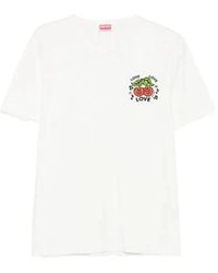 KENZO - T-Shirt Loves À Imprimé Cerises - Lyst