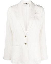 Blugirl Blumarine - Metallic-Stripe Single-Breasted Blazer - Lyst
