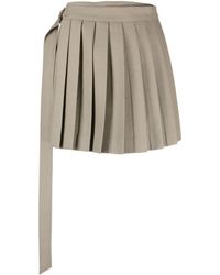 Ami Paris - Taupe Virgin Wool Skirt - Lyst