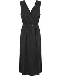 Patrizia Pepe - Belted Wrap-Design Midi Dress - Lyst