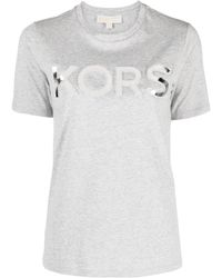 MICHAEL Michael Kors - Logo-appliqué Organic Cotton T-shirt - Lyst