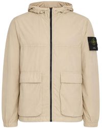 Stone Island - 4100112 Nylon Smerigliato-Tc Short Hooded Parka With Anti-Drop - Lyst