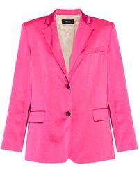 Theory - Blazer Met Satijnen Afwerking - Lyst