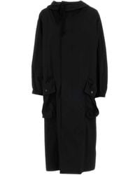 Y's Yohji Yamamoto - Hooded Drawstring Coat - Lyst