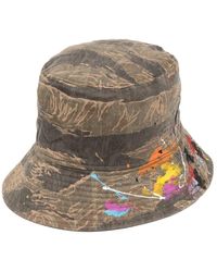 Mostly Heard Rarely Seen Sombrero de pescador con motivo militar - Gris