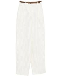 Max Mara - Linen Trousers - Lyst