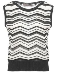 D.exterior - Chevron-Knit Sleeveless Top - Lyst