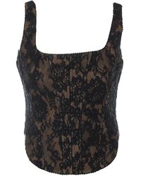 Self-Portrait - Lace Corset Top - Lyst