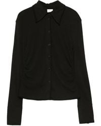Nanushka - Poloshirt Met Lange Mouwen En Knopen - Lyst