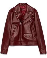 Gucci - Leather Jacket - Lyst