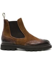 Doucal's - Burnished-Finish Suede Chelsea Boots - Lyst