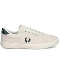 Fred Perry - Suede Logo-Embroidered Sneakers - Lyst