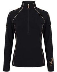 High Society - Camiseta Interior Stella Con Media Cremallera Y Parche De Estrella - Lyst