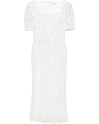 Adamaris - Sequin-Embroidered Lace Dress - Lyst