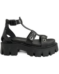Altercore - Eyelet-Embellished Platform Sandals - Lyst