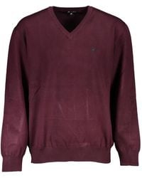 U.S. Grand - V-Neck Embroidered-Logo Sweater - Lyst