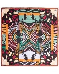 Lancel - Zebra Mania Silk Scarf - Lyst