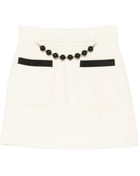 ALESSANDRO ENRIQUEZ - Bead-Embellished A-Line Mini Skirt - Lyst